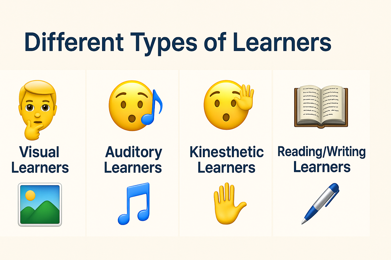 Different Types of Learners: Understanding and Embracing Learning Diversity