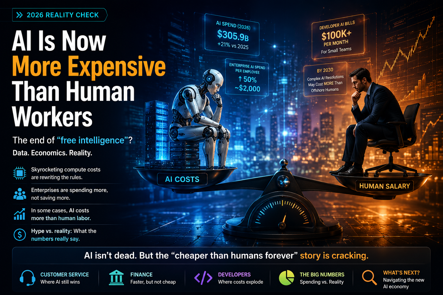 AI Is Now More Expensive Than Human Workers in 2026 — The Economics Nobody Wants to Talk About
